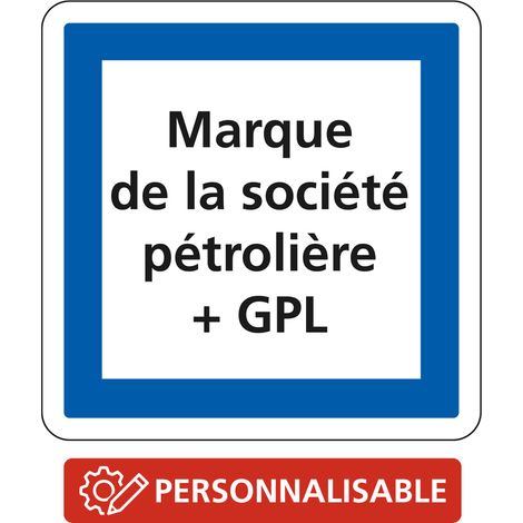 Panneau Indication CE15f – Carburant et GPL avec marque personnalisée – Gamme ECOLIGN – Classe 1 – 350 mm (1/5)