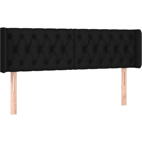 Maison Exclusive - Testiera ad Orecchio Nera 147x16x78/88 cm in Tessuto (1/5)