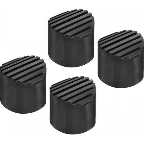 4 Pieds Échelle Antidérapants - Lot de 4 - Caoutchouc Noir Robuste - Sécurité Maximale et Protection Sol - Pour Échelles Télescopiques et Travaux - 60mm (1/5)
