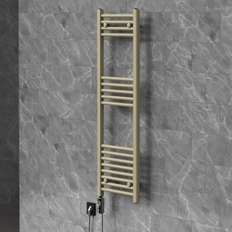 LuxeBath Termoarredo Scaldasalviette Sahara 400x1200 mm Elettrico Beige (1/5)