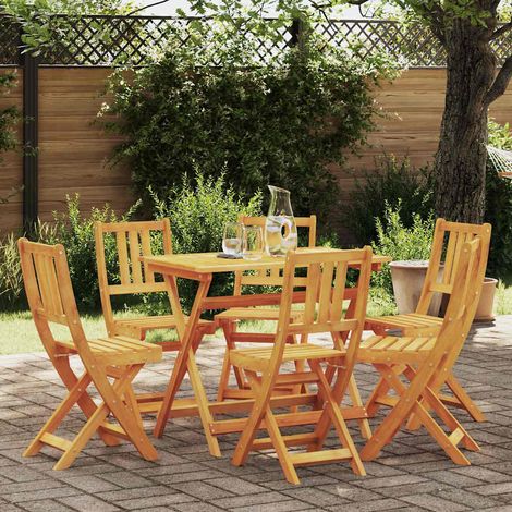Gartenstuhl 6 pcs Öl-Natur 40 x 42 x 85 cm Massivholz Akazie