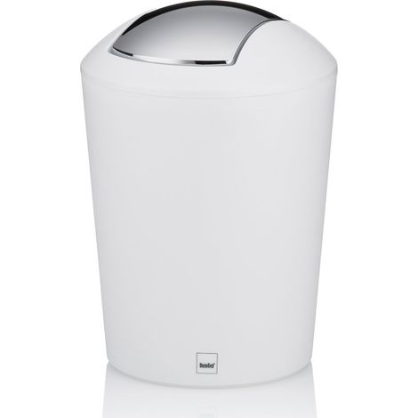 Cestino per rifiuti da bagno Kela Marta, 1,7 l, bianco (1/5)