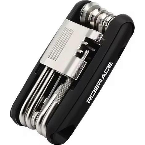 Riderace 12-in-1 Multitool für Fahrräder: Tragbares Reparaturset mit Kettennieter, Inbusschlüssel und Speichenschlüssel. (1/5)
