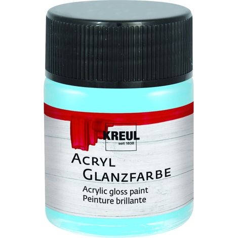 Kreul Acryl Glanzfarbe hellblau 50 ml Verzierfarbe