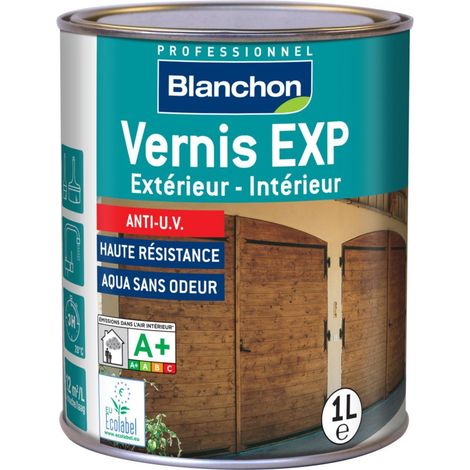 Blanchon – Vernis pour meuble et objet 1 Litre – Mat invisible bois brut – Résistant aux UV et intempéries – Séchage rapide et application facile