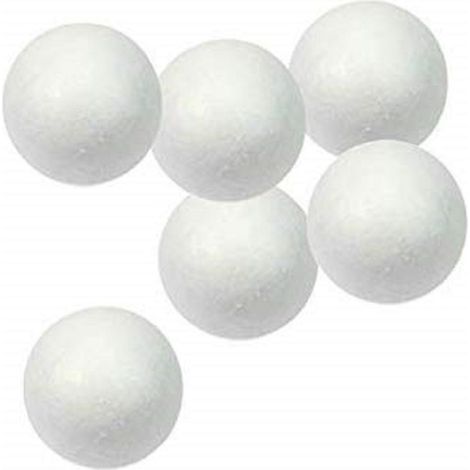 TrAdE Shop Traesio - Palla Sfera 30pz Polistirolo 2.5cm Bianca Pallina Decorazione Lavoretti Addobbi Natalizi -