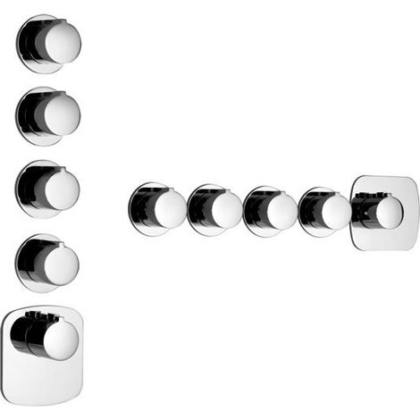 Gessi Anello, juego listo para montar con 4 vías separadas,
