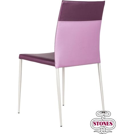 4x Sedia in similpelle viola 41,5x485h cm (1/3)