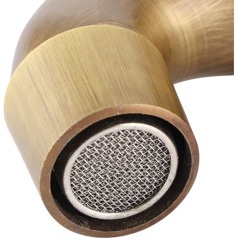 Robinet de salle de bain en cuivre, filetage G1/2 po, simple robinet d'eau froide pour machine à laver, serpillière ou piscine, style rétro doré (1/5)