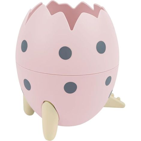Porte-stylo en forme d'œuf de dinosaure, en ABS détachable moderne - boîte de rangement de bureau créative, rose. (1/4)