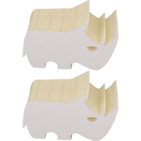 Ornement Rhinocéros En Carton Écologique Décoration De Bureau Pour Maison Et Cadeau - Lot De 2 (1/5)