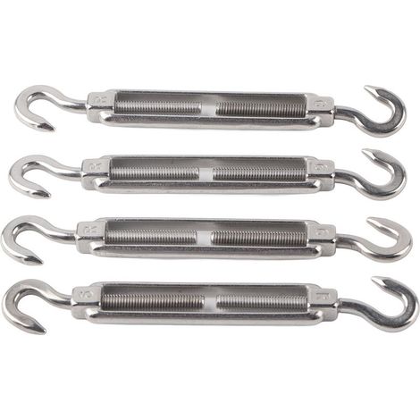 4pcs crochet à tendre kit matériel en acier inoxydable pour la tension de corde de câble M6 (1/5)