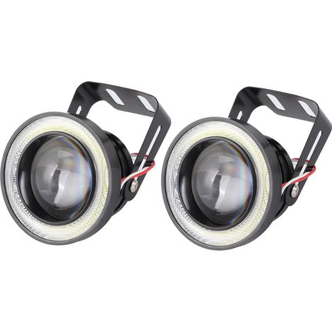 Phares antibrouillard LED 3 pouces pour voiture, type « angel eyes », haute luminosité, étanches IP65, alimentation 12 V CC, universels (1/5)