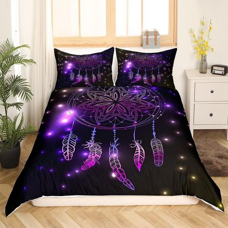 Bettwäsche-Set 155x220cm mit Traumfänger-Design und 1 Kissenbezug 80x80cm