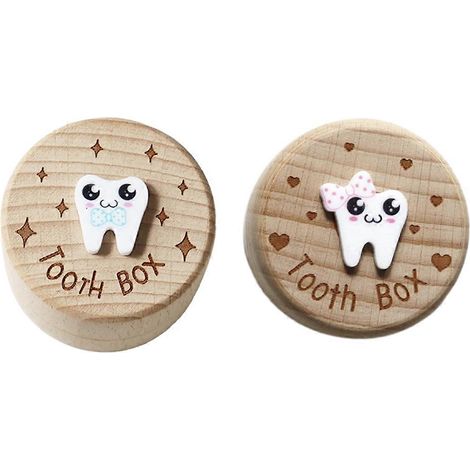 Coffret Dent de Lait en Bois Sculpté 3D – Boîte Souvenir Dentaire pour Enfant, Écrin Dentition (1/5)