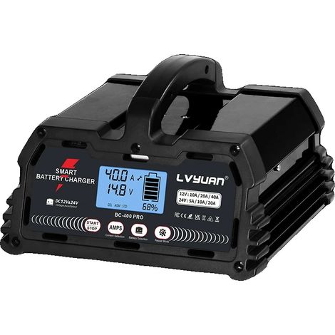 Chargeur de batterie, intelligent à double tension, chargement automatique, 12V 5-40A 24V 5-20A (1/2)