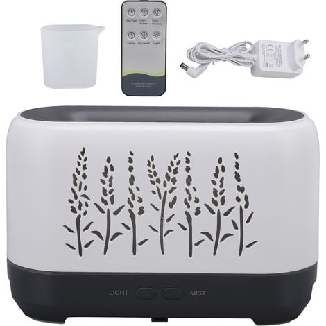 Humidificateur à flamme 200ml avec diffuseur d'huiles essentielles silencieux - pour bureau et maison, lumière décorative, 100-240V prise EU (1/5)