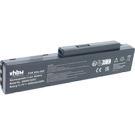 vhbw Akku Ersatz für Fujitsu-Siemens S26393-E048-V613-01-0809, 3UR18650-2-T0183, 3UR18650-2-T0182 für Notebook (4400 mAh, 11,1 V, Li-Ion) (1/5)