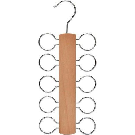 CSPARKV Cintre À Cravates, Organisateur De Cravates, Support De Rangement pour Cravates, Ceinture Suspendue, Antidérapant, Support De Rangement Suspendu pour Écharpe (1/4)