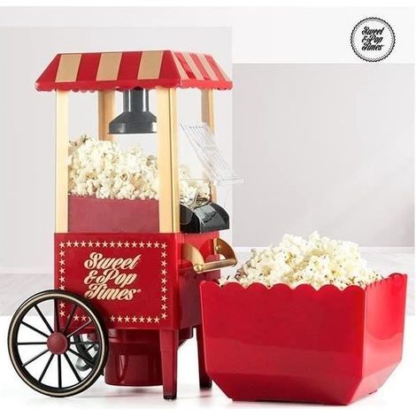 Poêle à bois Appetitissime Sweet & Pop B1565166 - Rouge - 1200 W - Style vintage (1/4)