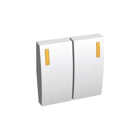 Jeu de 2 enjoliveurs blanc 22.5mm pour commande lumineuse à voyant ALTIRA SCHNEIDER ELECTRIC ALB45084 (1/2)