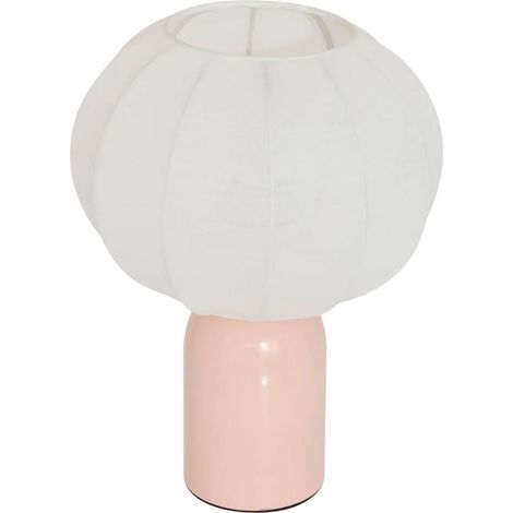 Lampe à Poser en Métal "Tobie" 33cm Rose (1/5)