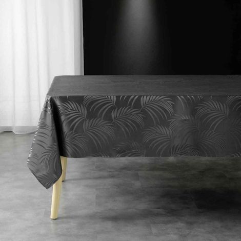 Nappe Jacquard "Plumette" 140x240cm Anthracite (1/3)