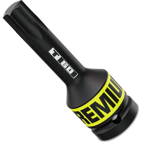 Douille Torx à Choc 1/2’’, T60 étoile à Choc, Convient pour Les Bricoleurs, Voitures, Vélos et Outils Ménagers pour la Réparation