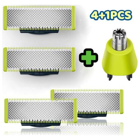 Pour Philips OneBlade-lames de rechange avec tête de rechange pour tondeuse à poils du nez. paquet de 4 + 1