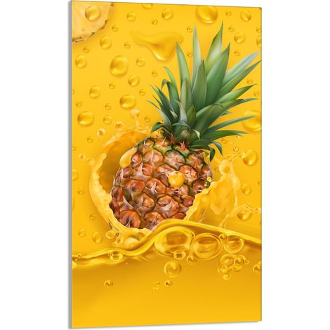 Glasschneidebrett 30x52 Ananas
