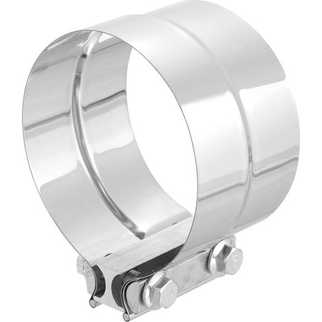 Collier D'Échappement 6", 304 Acier Inoxydable Collier À Bande À Raccord axial Manchon Raccord Réparation De Tuyau D'Élargissement Pour D'Échappement 6" OD, Argenté (1/5)