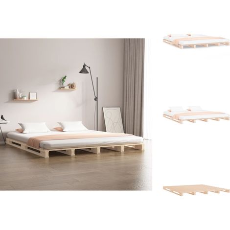 Betten & Bettgestelle - Living Palettenbett 120x190 cm Massivholz Kiefer (1/5)