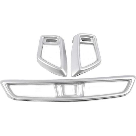 J11 2014-2020 Grille de ventilation auto argentée, couvercle de sortie d'air pour tableau de bord, habillage en métal, protection de bouche d'aération, pièce de rechange compatible Nissan Qashqai, fin (1/5)