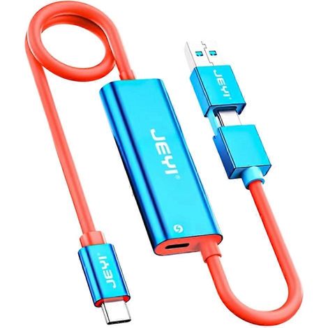 JEYI Videoaufnahmekarte mit 100W PD USB-C zu USB-A/C Netzteil für die Aufnahme und das Live-Streaming von Video und Audio, ideal für Steam, Switch 2/1 und ROG OLED Spiele. (1/5)