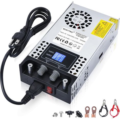 Alimentation réglable 0-48V 0-12.5A 600W Transformateur 220v 48v alimentation électrique pour bande LED, CCTV, imprimante 3D, radio, caméra, laboratoire (1/5)