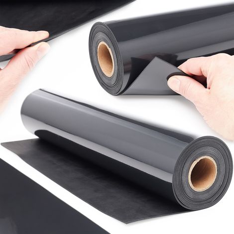Rollo de tela antiestática negra mate de 10 m x 1 m x 2 mm