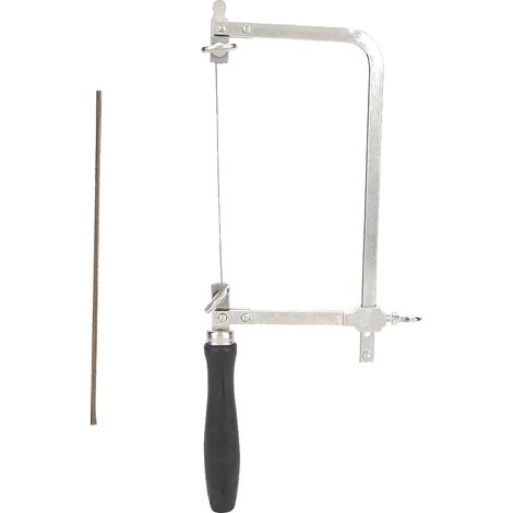 Scie à métaux portable en forme de U pour bricolage et création de bijoux avec lame incluse
