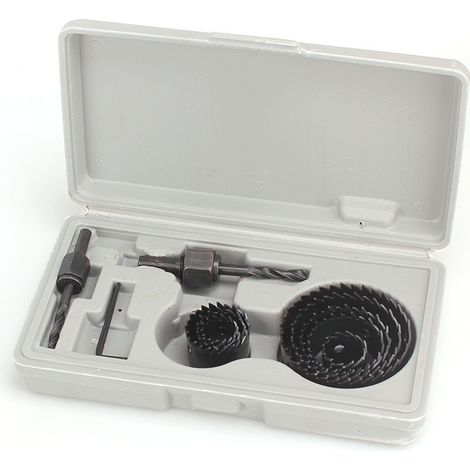 SHINING HOUSE Kit de scie cloche bimétallique en acier au carbone 11 pièces 19-64mm, kit de scie cloche pour bois, cloisons sèches et plaques de plâtre