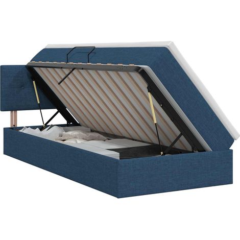 Maison Exclusive - Letto con contenitore e materasso Blu 90 x 190 cm Velluto (1/5)