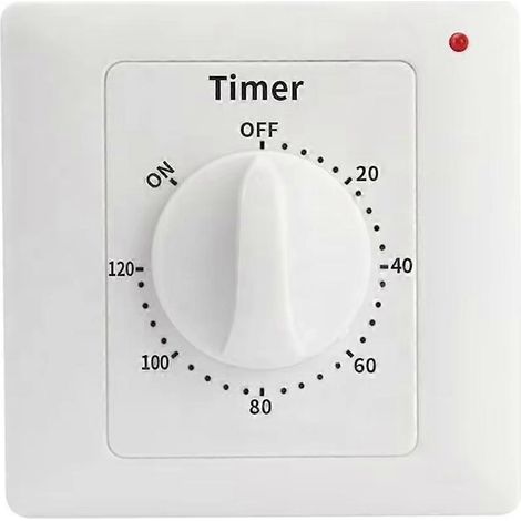Minuterie pour pompe à eau, prise de courant domestique, arrêt automatique, compte à rebours mécanique de 120 minutes. (1/5)