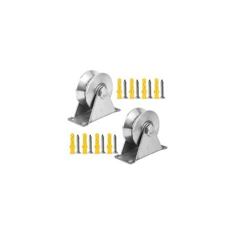 Choyclit – Poulie de levage inox 48mm – Capacité de charge 180kg – Roulements doubles – Pour systèmes de poulie et cordes d'acier (1/5)