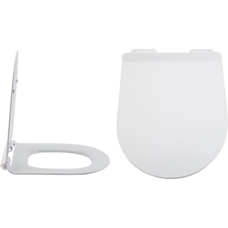 Milano Overton White Toilet WC Quick Release Soft Close Seat – 360mm x 440mm