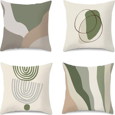Housse de Coussin 45x45cm,Coussin Canape Decoration,Lot de 4 Voiture Salon Maison Décor(Sans rembourrage) (1/5)