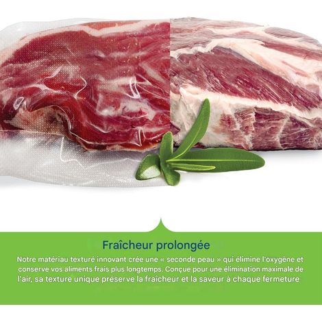 Sacs sous vide alimentaires Aigostar, rouleau de film sous vide découpe facile, conservation optimisée des aliments, usage domestique, préserve la fraîcheur et les saveurs (1/3)