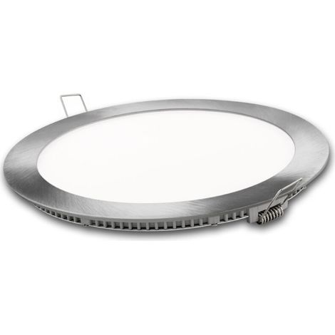 Downlight LED rond chaud 9w argent matel (1/2)