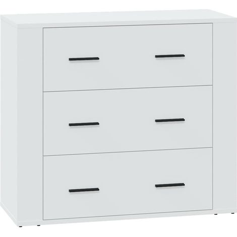 GBLY Sideboard Weiß 80x33x70 cm Holzwerkstoff (1/5)