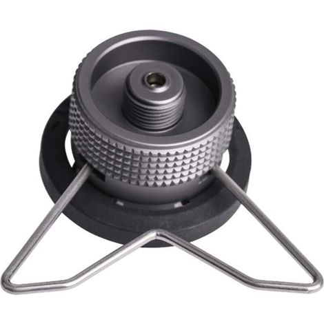 Adaptateur pour bouteille de butane, adaptateur de conversion pour cartouche de gaz, entrée par buse, sortie par valve à vis - Crezuo (1/4)