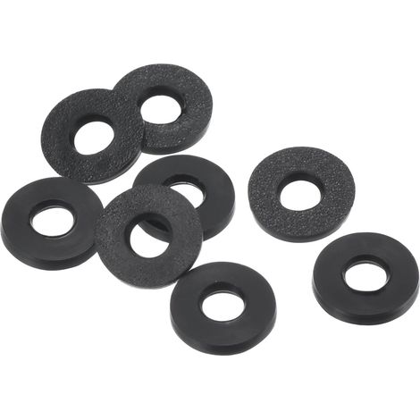 M4 Rondelle Plate Caoutchouc, 8 Paquet 4mm ID 9mm OD Étanchéité Entretoise Joint Anneau pour Robinet Tuyau Eau Tuyau Fixation Boulon, Noir (1/5)