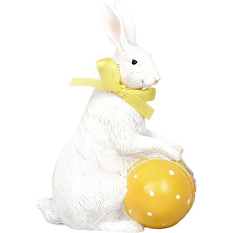 Figurine de lapins en résine, Statue de lapin-des œufs de Pâques