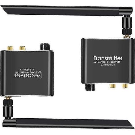 Émetteur et récepteur audio sans fil 4G, portée de 50 mètres, adaptateur audio RCA 3,5 mm (1/5)